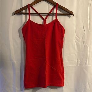 Lululemon - Power Y | Red Fitted Sports Top